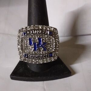 University Of Kentucky UK Wildcats Silver and Blue Championship Ring